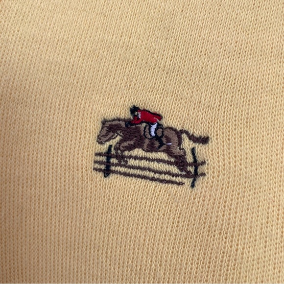 Vintage Steeplechase V-Neck Sweater Men's Size M Yellow Medium - Picture 7 of 8